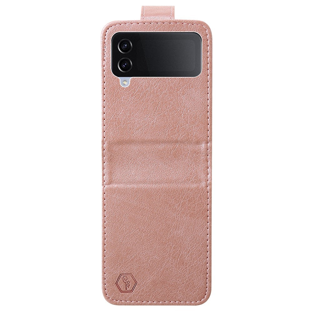 Til Samsung Galaxy Z Flip4 5G Stødsikkert Cover Ensfarvet Anti-Fald PU+PC Telefoncover