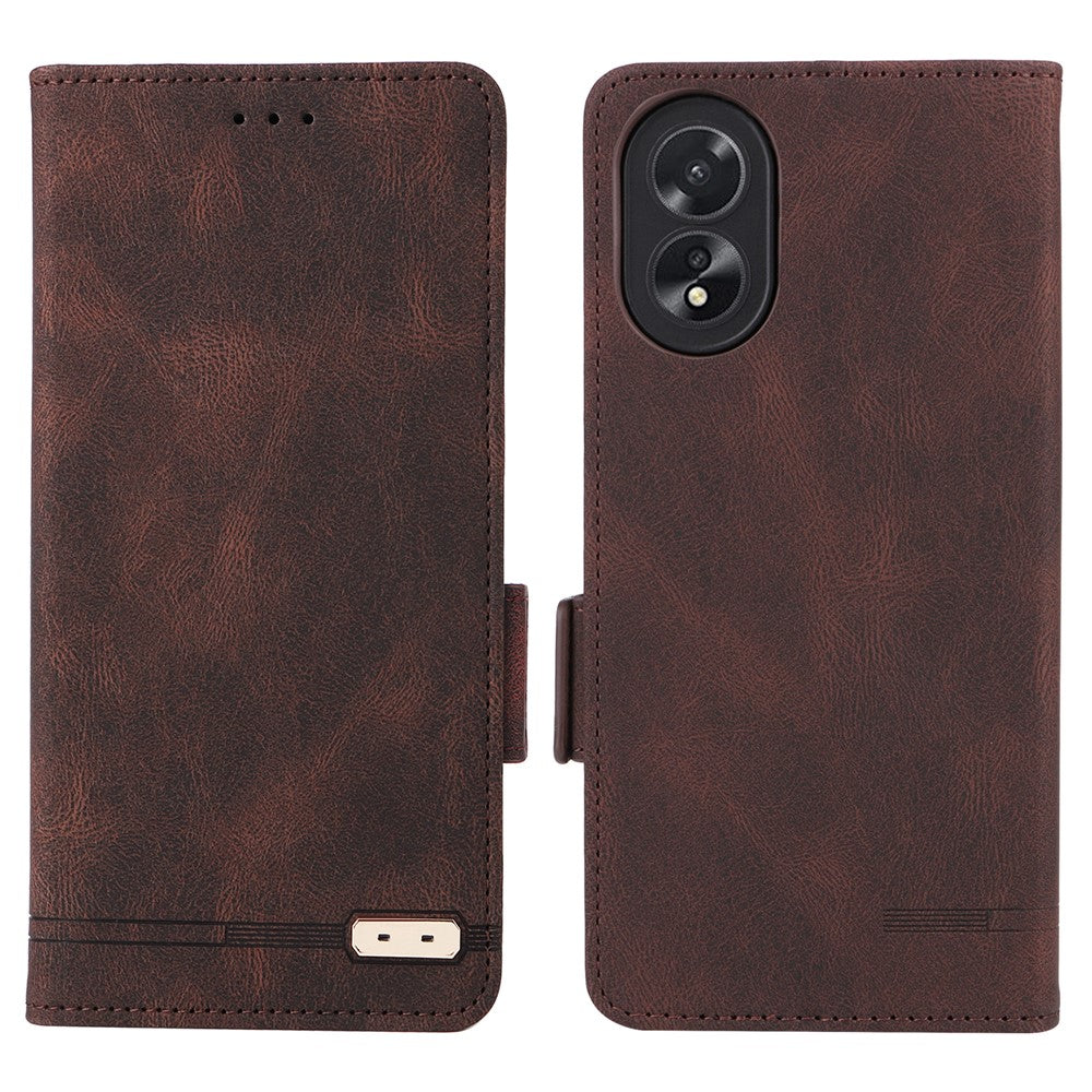 For Oppo A38 4G / A18 4G Case Dustproof PU Leather Stand Mobile Phone Cover Wallet