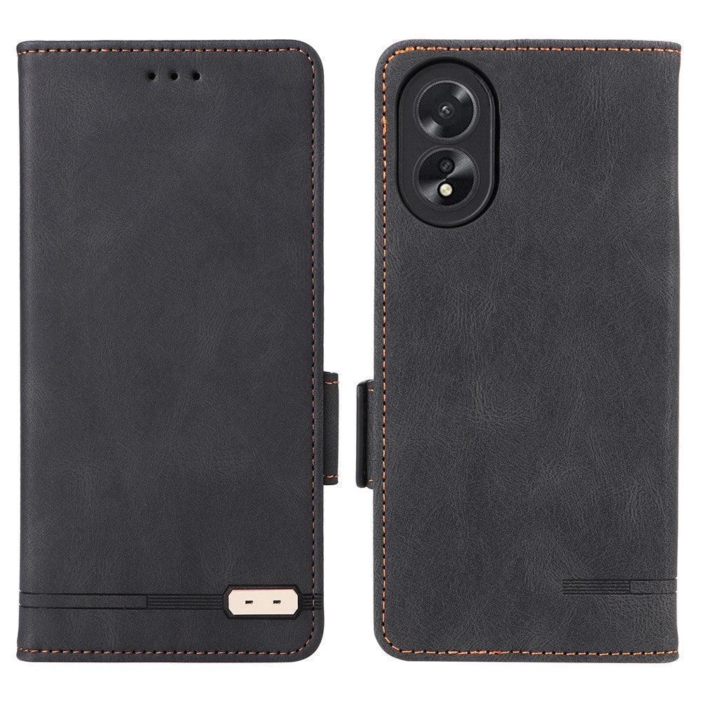 For Oppo A38 4G / A18 4G Case Dustproof PU Leather Stand Mobile Phone Cover Wallet