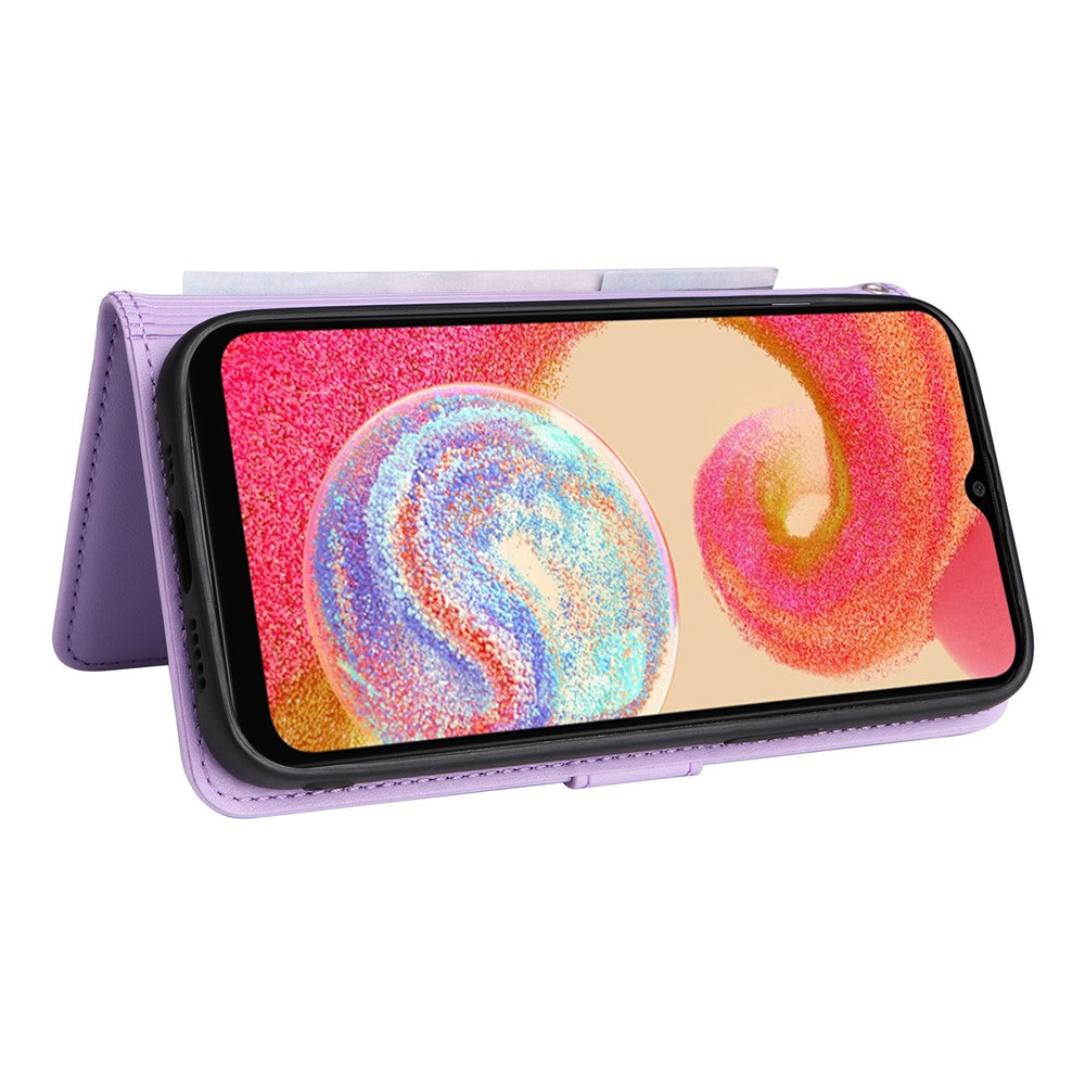For Samsung Galaxy A04e 4G / F04 4G / M04 4G Magnetic Case BETOPNICE Detachable PU Leather Phone Cover with Strap