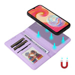 For Samsung Galaxy A04e 4G / F04 4G / M04 4G Magnetic Case BETOPNICE Detachable PU Leather Phone Cover with Strap