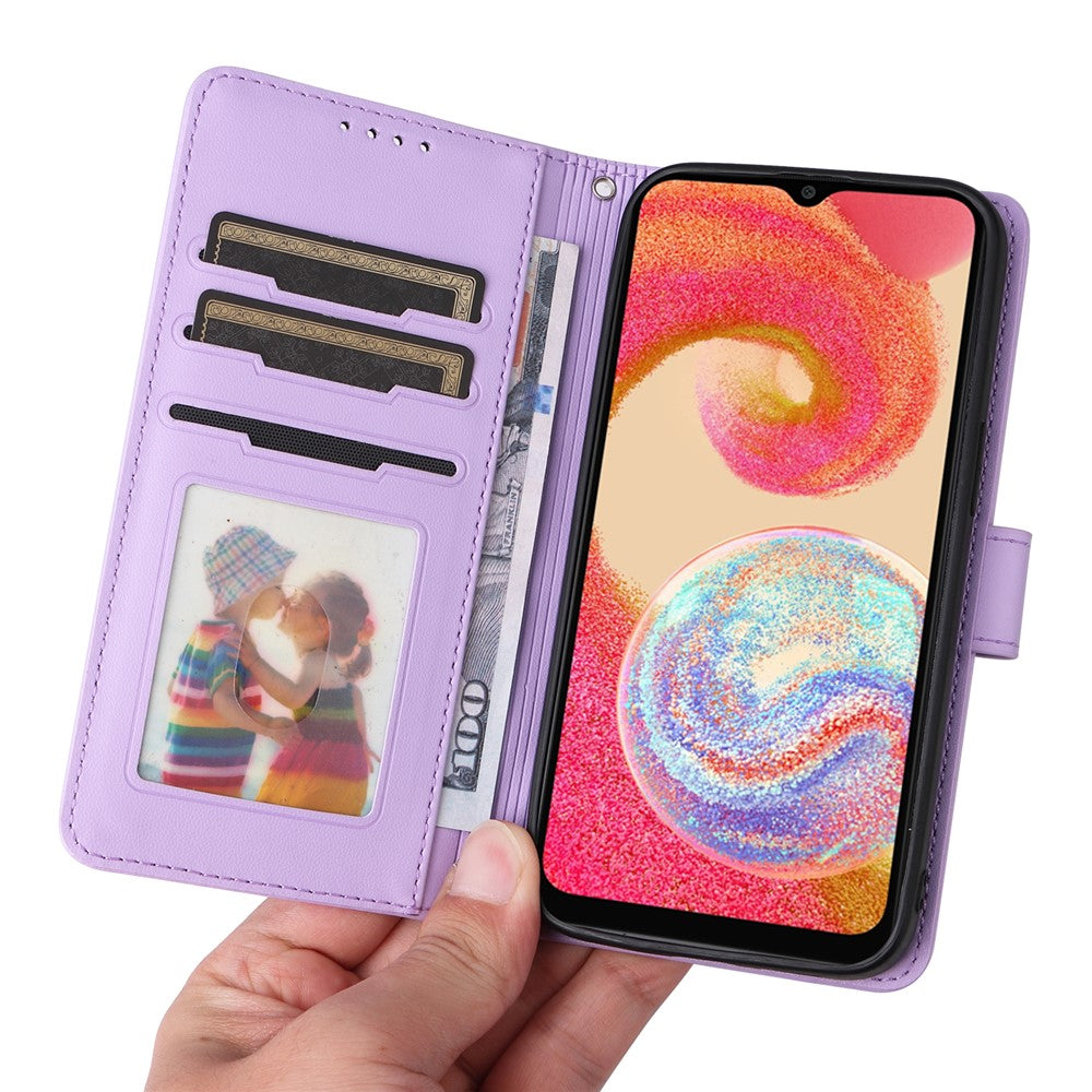 For Samsung Galaxy A04e 4G / F04 4G / M04 4G Magnetic Case BETOPNICE Detachable PU Leather Phone Cover with Strap