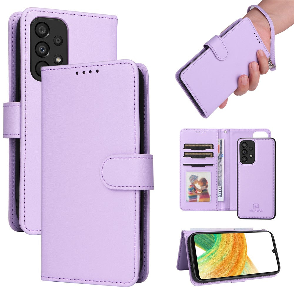 For Samsung Galaxy A33 5G Magnetic Case BETOPNICE Detachable PU Leather Phone Cover with Strap