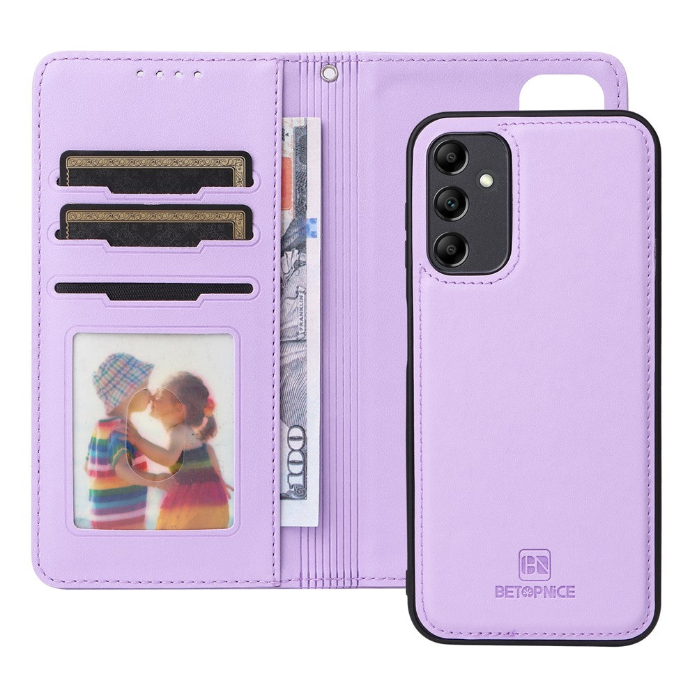 Samsung Galaxy A14 4G / 5G magnetisk cover, BETOPNICE-aftageligt PU-læderetui med rem