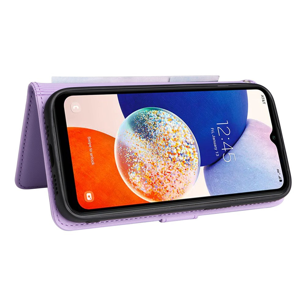 Samsung Galaxy A14 4G / 5G magnetisk cover, BETOPNICE-aftageligt PU-læderetui med rem