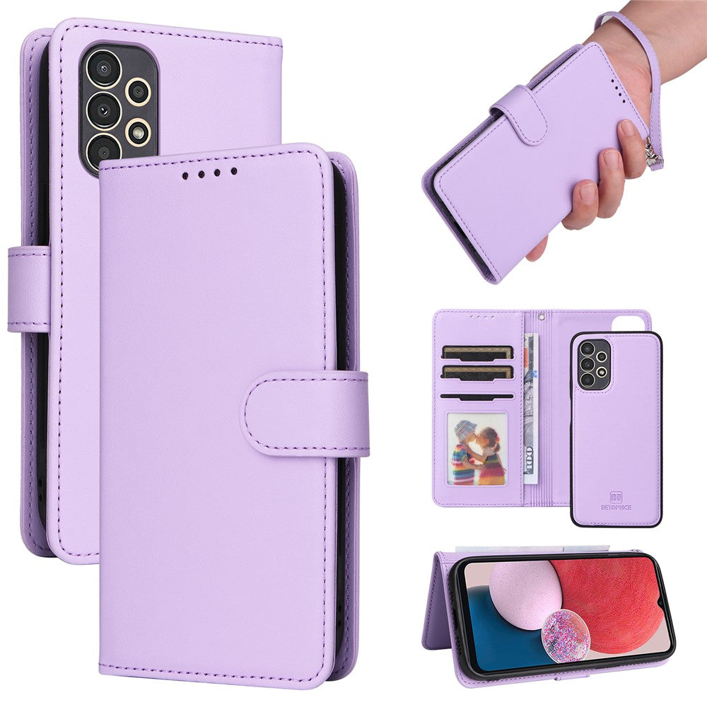 Til Samsung Galaxy A13 4G Magnetisk Cover BETOPNICE Aftageligt PU Læder Telefoncover med Rem