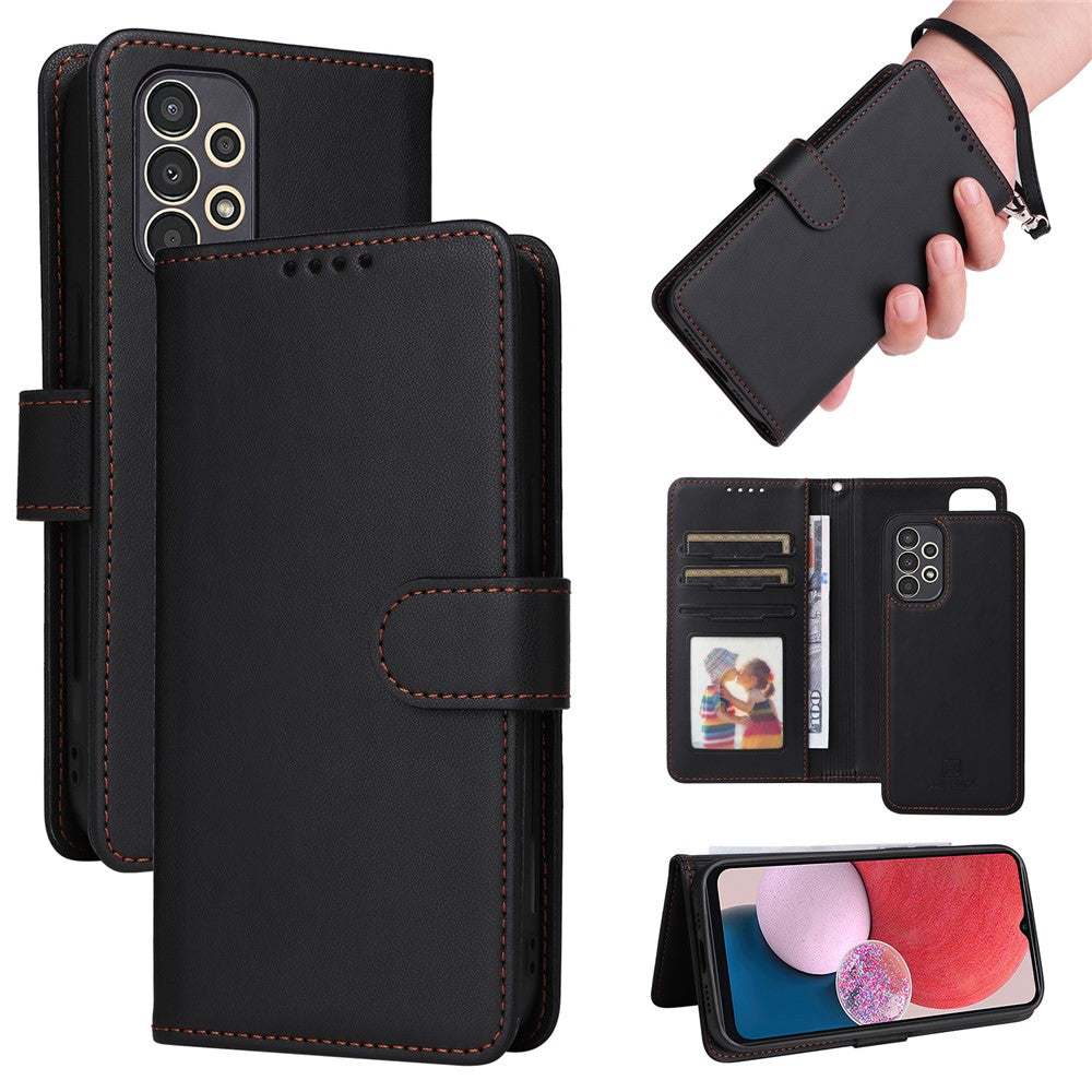 Til Samsung Galaxy A13 4G Magnetisk Cover BETOPNICE Aftageligt PU Læder Telefoncover med Rem