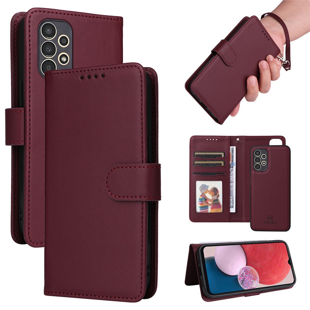 Til Samsung Galaxy A13 4G Magnetisk Cover BETOPNICE Aftageligt PU Læder Telefoncover med Rem