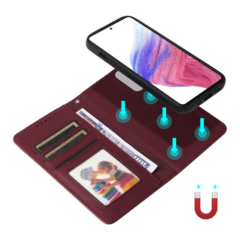 Samsung Galaxy A53 5G Magnetiskt Skal BETOPNICE Avtagbart PU-läderfodral med rem
