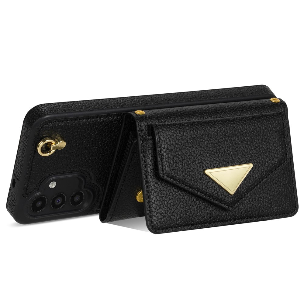 Til Samsung Galaxy A13 4G / 5G Cover Anti-fald PU Læder+TPU Kortholder Cover med Skulderrem
