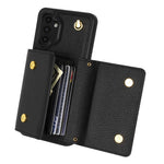 Til Samsung Galaxy A13 4G / 5G Cover Anti-fald PU Læder+TPU Kortholder Cover med Skulderrem