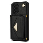Til Samsung Galaxy A13 4G / 5G Cover Anti-fald PU Læder+TPU Kortholder Cover med Skulderrem
