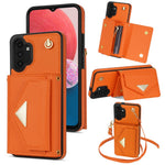 Til Samsung Galaxy A13 4G / 5G Cover Anti-fald PU Læder+TPU Kortholder Cover med Skulderrem