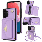 Til Samsung Galaxy A13 4G / 5G Cover Anti-fald PU Læder+TPU Kortholder Cover med Skulderrem