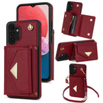 Til Samsung Galaxy A13 4G / 5G Cover Anti-fald PU Læder+TPU Kortholder Cover med Skulderrem
