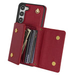For Samsung Galaxy S23+ Case Organ Card Bag PU Leather+TPU Shell with Shoulder Strap