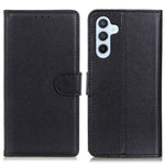 Til Samsung Galaxy A15 4G etui Litchi-tekstur læder telefoncover med tegnebogsstativ