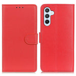 Til Samsung Galaxy A15 4G etui Litchi-tekstur læder telefoncover med tegnebogsstativ