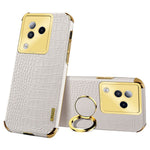 For Xiaomi Civi 3 5G Case Ring Kickstand Shell Crocodile Texture Leather+TPU Phone Cover