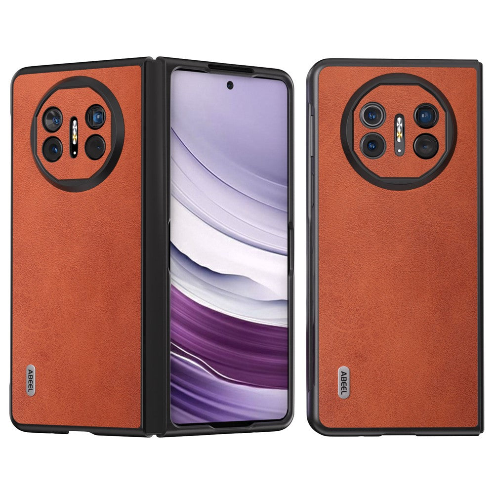 ABEEL For Huawei Mate X5 Case PU Leather+PC Cowhide Texture Protective Cover
