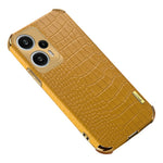 Phone Shell for Xiaomi Redmi Note 12 Turbo / Poco F5 5G Case Crocodile Texture Leather+TPU Cover