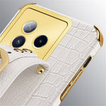 For Xiaomi Civi 3 5G Case 6D Electroplating Wristband PU Leather+TPU Cover