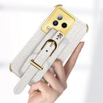 For Xiaomi Civi 3 5G Case 6D Electroplating Wristband PU Leather+TPU Cover