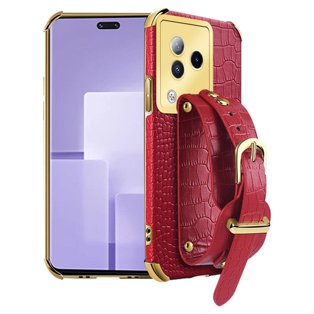 For Xiaomi Civi 3 5G Case 6D Electroplating Wristband PU Leather+TPU Cover