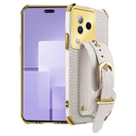 For Xiaomi Civi 3 5G Case 6D Electroplating Wristband PU Leather+TPU Cover
