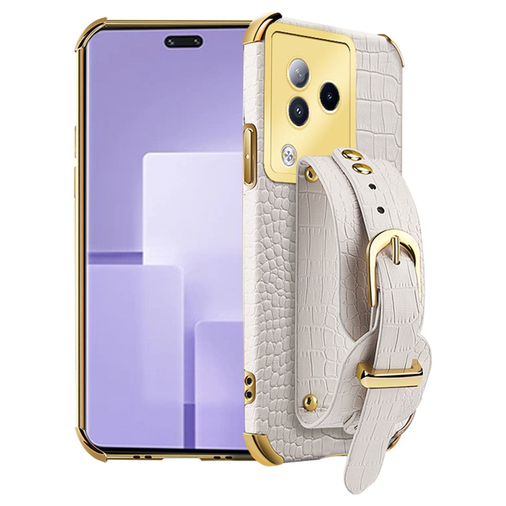 For Xiaomi Civi 3 5G Case 6D Electroplating Wristband PU Leather+TPU Cover