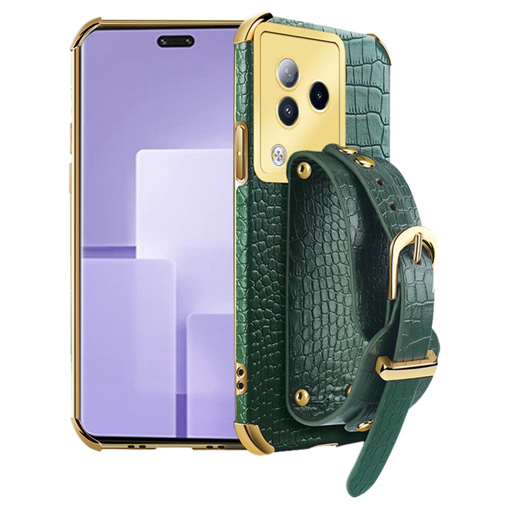 For Xiaomi Civi 3 5G Case 6D Electroplating Wristband PU Leather+TPU Cover