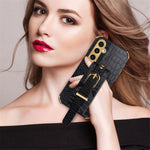 For Samsung Galaxy S23 FE Case Wristband PU Leather+TPU 6D Electroplating Phone Cover