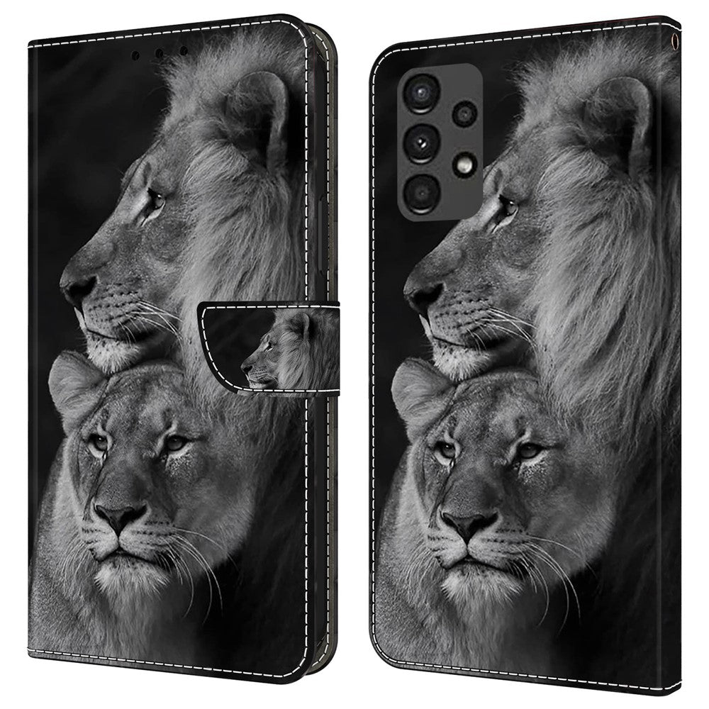 Samsung Galaxy A13 5G / A13 4G-beskyttende lædercover med flip-design