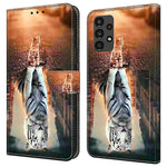 Samsung Galaxy A13 5G / A13 4G-beskyttende lædercover med flip-design