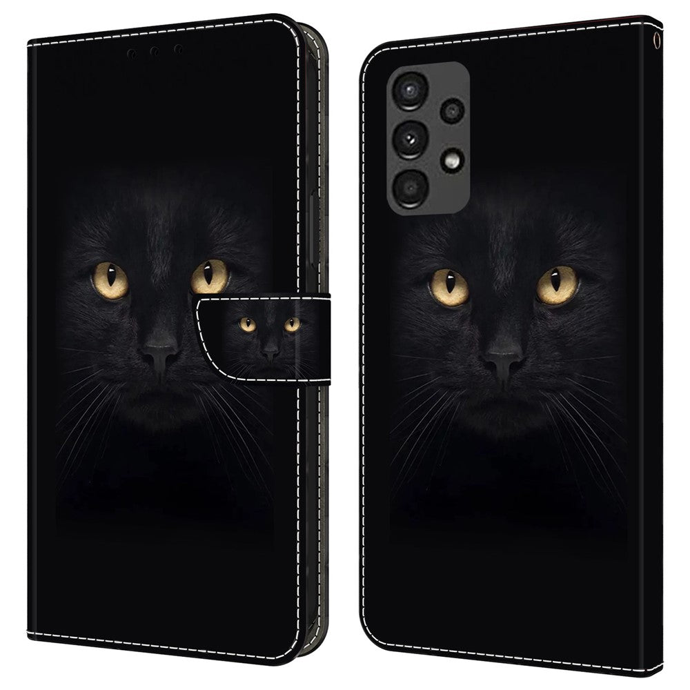 Samsung Galaxy A13 5G / A13 4G-beskyttende lædercover med flip-design