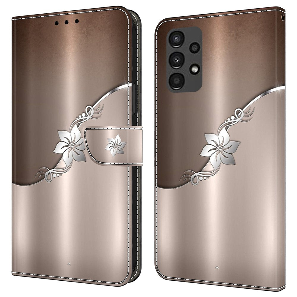 Samsung Galaxy A13 5G / A13 4G-beskyttende lædercover med flip-design