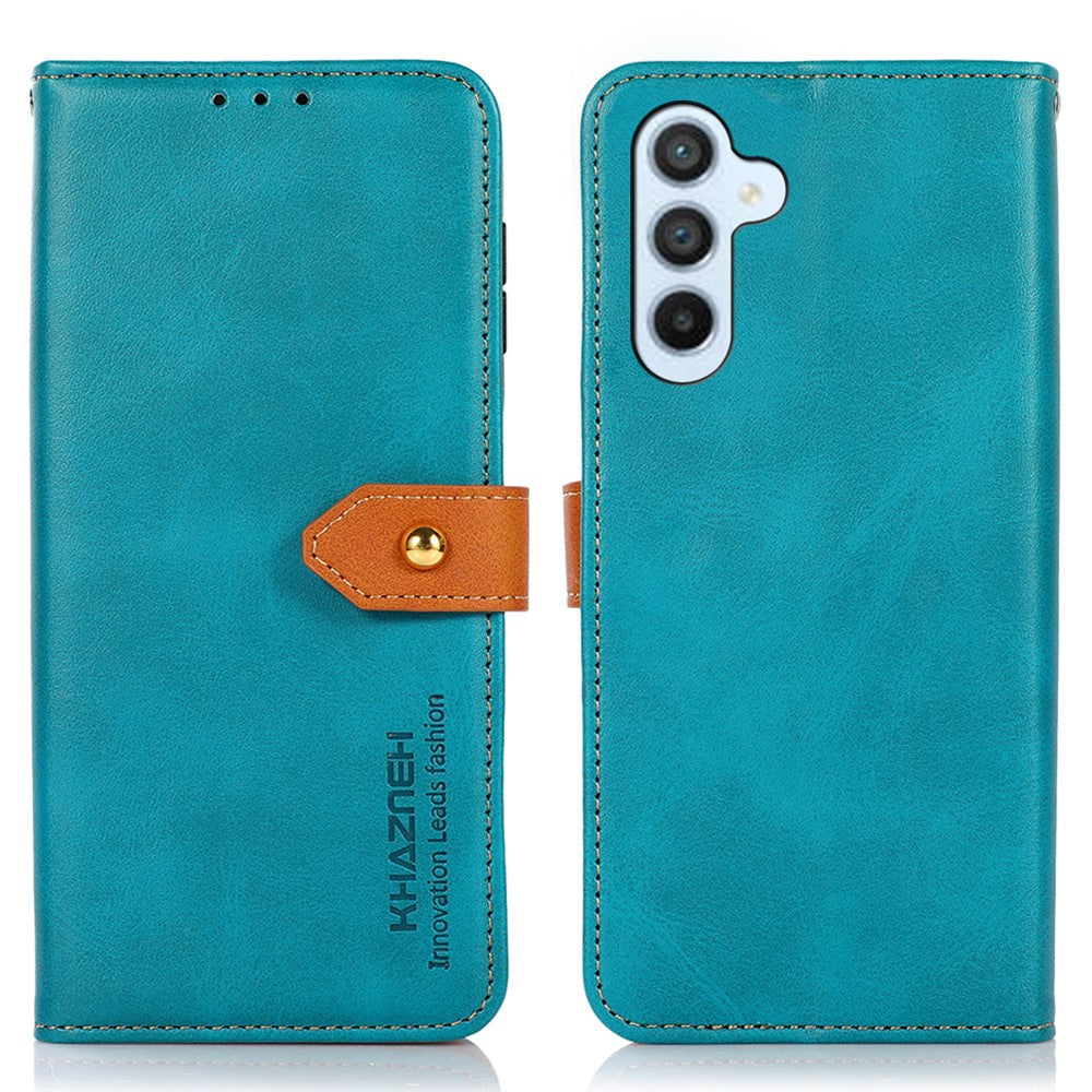 KHAZNEH Til Samsung Galaxy A15 4G Cover, PU-læder med koskindstekstur, stativfunktion