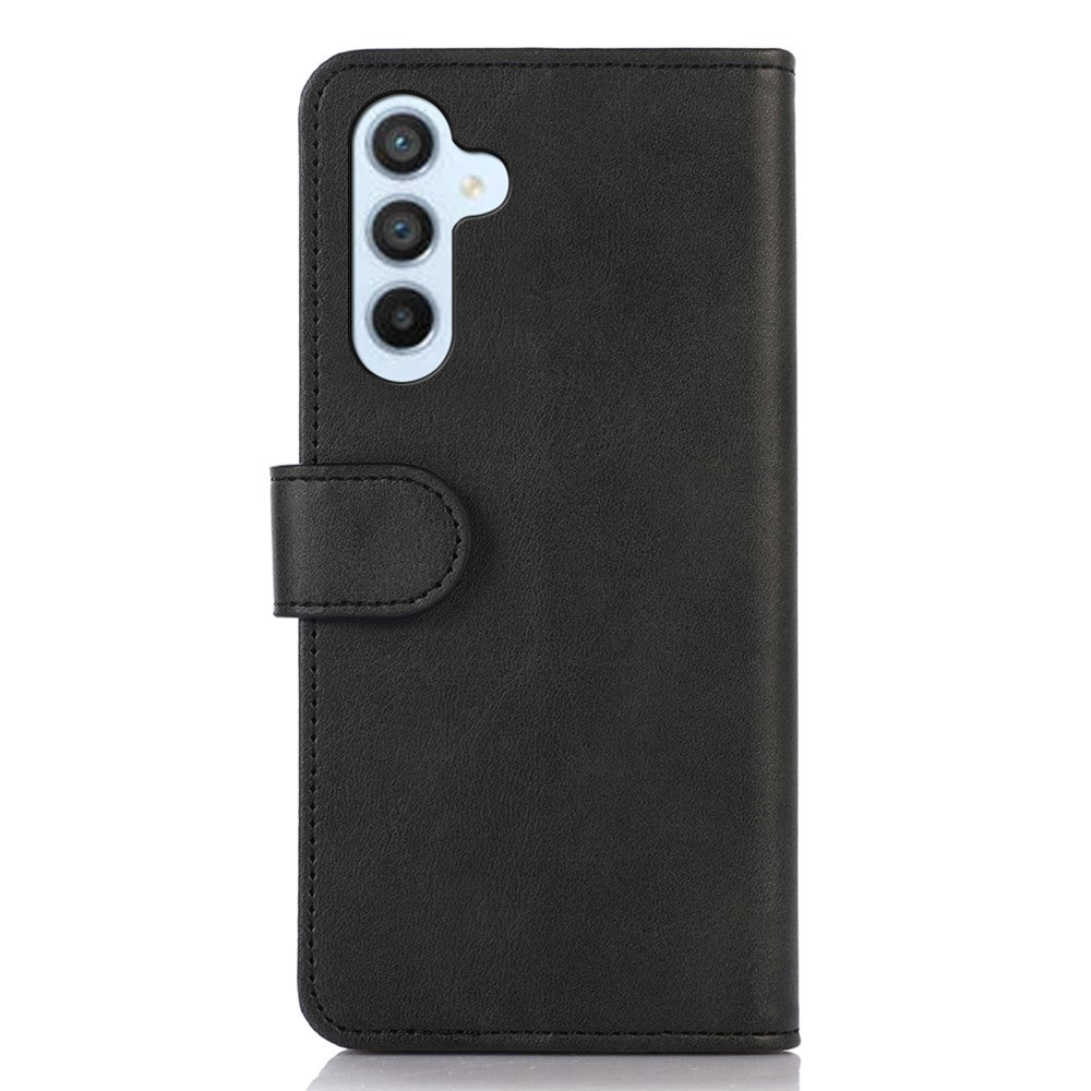 Til Samsung Galaxy A15 4G Cover, Lædercover med Kohudstekstur og Mobilholder