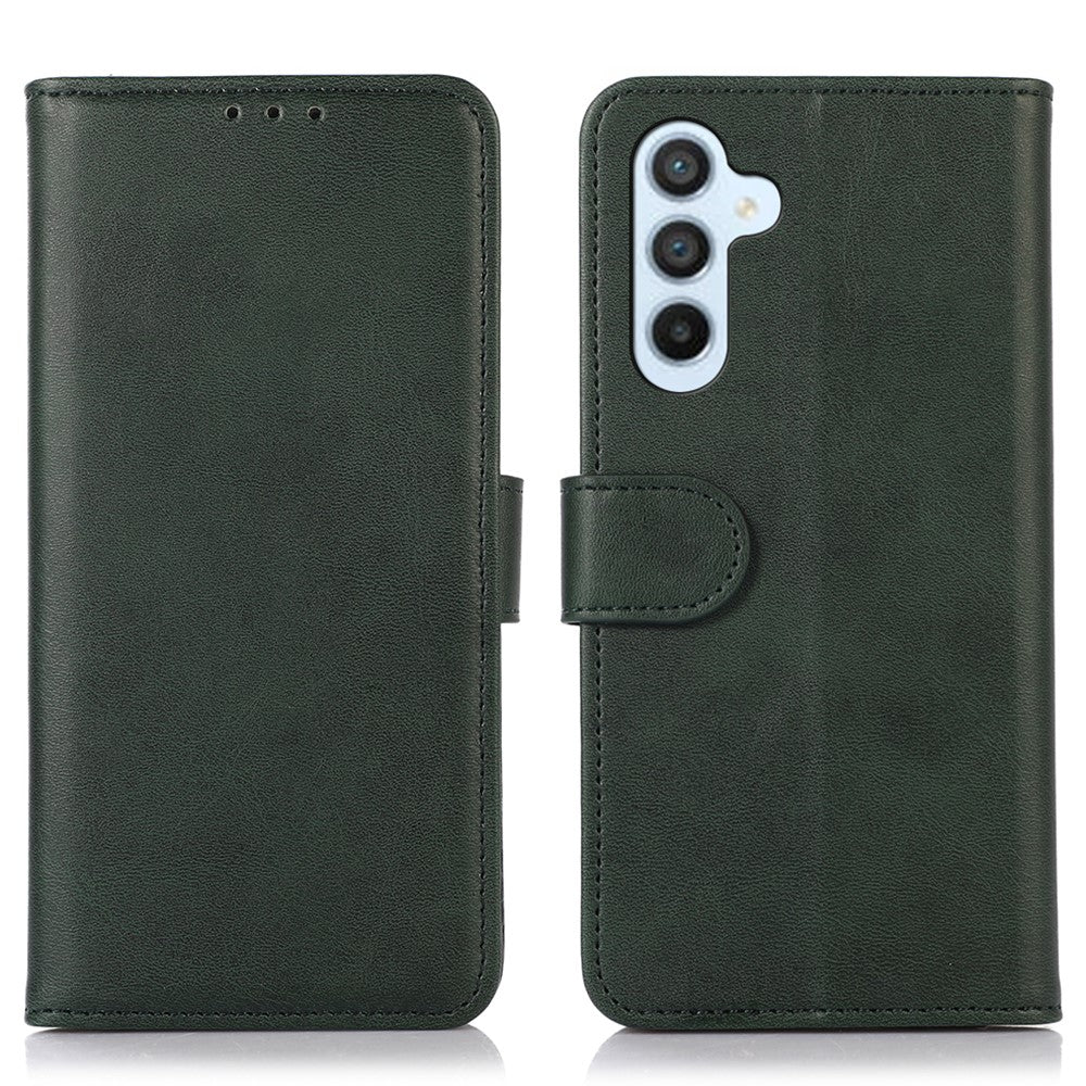 Til Samsung Galaxy A15 4G Cover, Lædercover med Kohudstekstur og Mobilholder