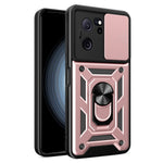 Xiaomi Redmi K60 Ultra / 13T / 13T Pro-skal med glidande linslock PC+TPU-mobilskal med stöd