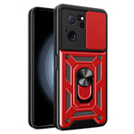 Xiaomi Redmi K60 Ultra / 13T / 13T Pro-skal med glidande linslock PC+TPU-mobilskal med stöd