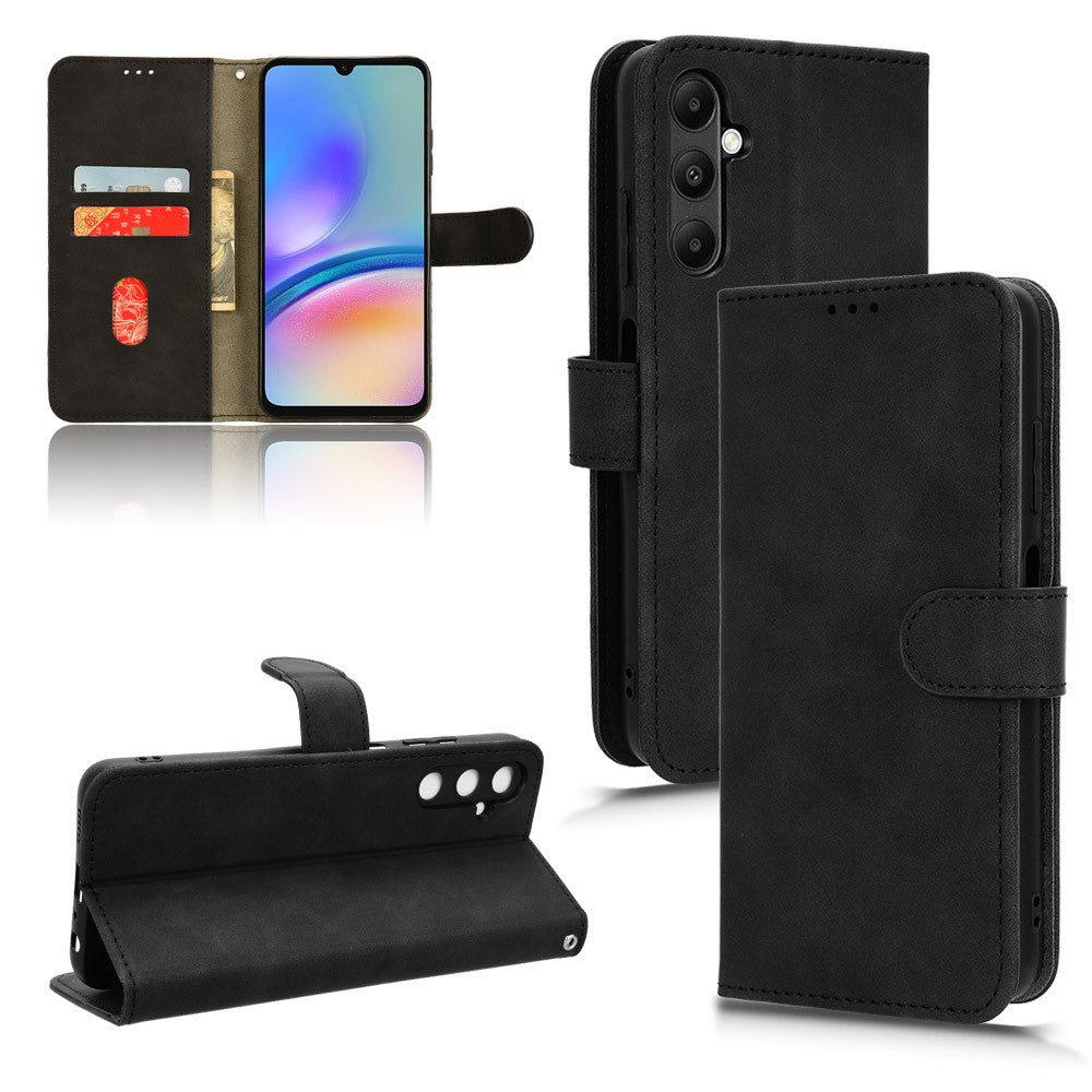 Til Samsung Galaxy A05s 4G Cover Skin-touch PU Læder Pung Stativ Telefoncover