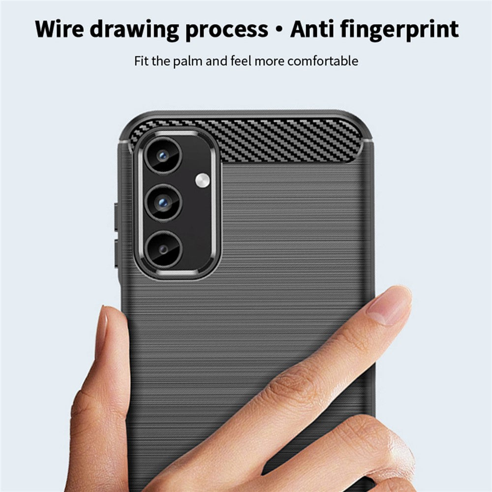 MOFI JK TPU Series-1 För Samsung Galaxy A15 4G Skal Kolfibertextur mobilskal TPU Skal