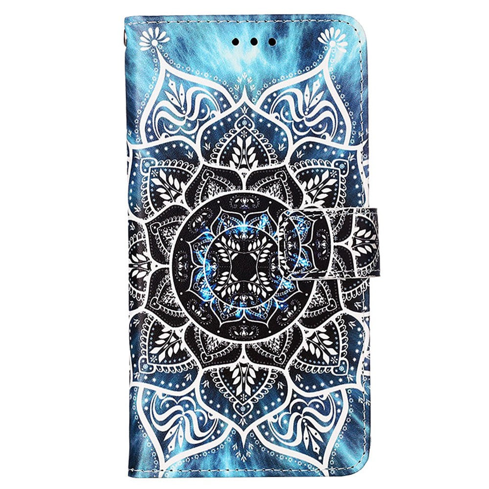 Til Samsung Galaxy A15 4G Lædercover med Rem og Kortholder, Mønstertryk, Telefonstativ-Cover