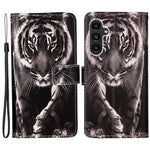 Til Samsung Galaxy A15 4G Lædercover med Rem og Kortholder, Mønstertryk, Telefonstativ-Cover