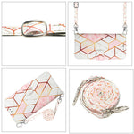 For Samsung Galaxy A05s 4G Leather Case with Shoulder Strap Marble Pattern Phone Stand Cover