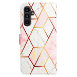 For Samsung Galaxy A05s 4G Leather Case with Shoulder Strap Marble Pattern Phone Stand Cover
