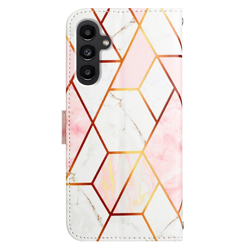 For Samsung Galaxy A05s 4G Leather Case with Shoulder Strap Marble Pattern Phone Stand Cover