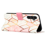For Samsung Galaxy A05s 4G Leather Case with Shoulder Strap Marble Pattern Phone Stand Cover