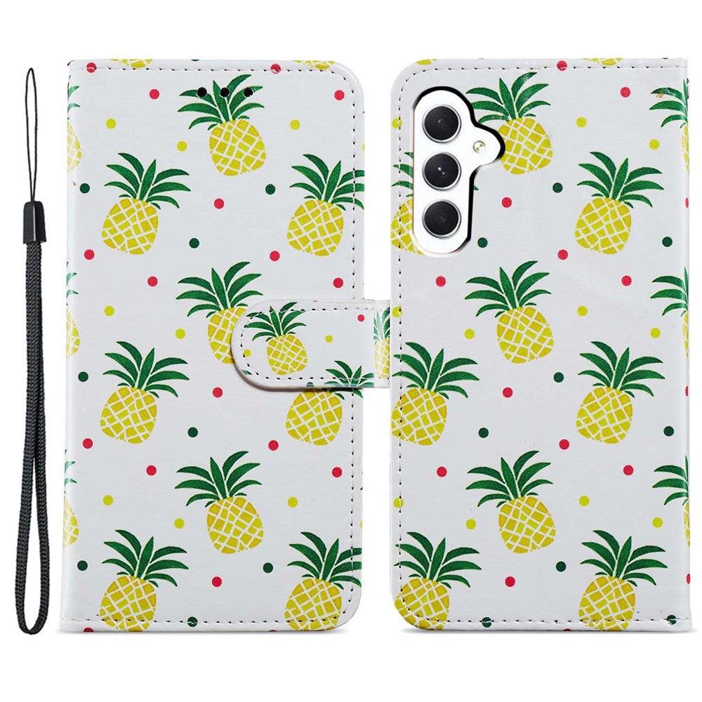 Til Samsung Galaxy A15 5G Cover Pung PU Læder Mønstertryk Telefoncover